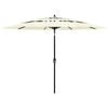vidaXL 3-Tier Garden Parasol with Aluminium Pole Sand 3 m