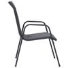 vidaXL Stackable Garden Chairs 2 pcs Steel and Textilene Anthracite