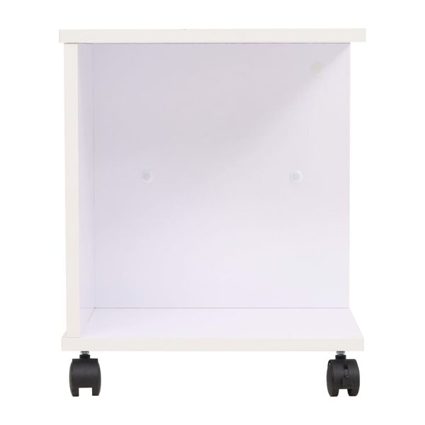 vidaXL Rolling Shelf 50x35x42 cm White