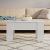 vidaXL Coffee Table High Gloss White 79x49x41 cm Engineered Wood