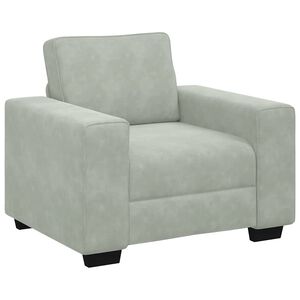 vidaXL Sofa Chair Light Grey 100x77x82 cm Velvet
