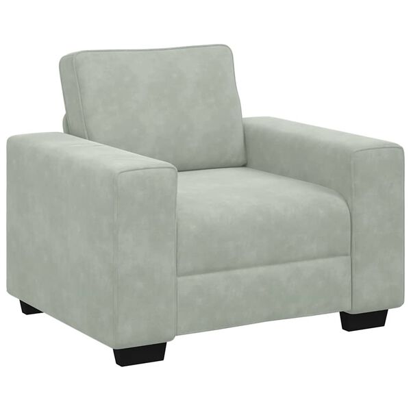 vidaXL Sofa Chair Light Grey 100x77x82 cm Velvet