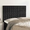 vidaXL Headboard Black 144x5x118/128 cm Velvet