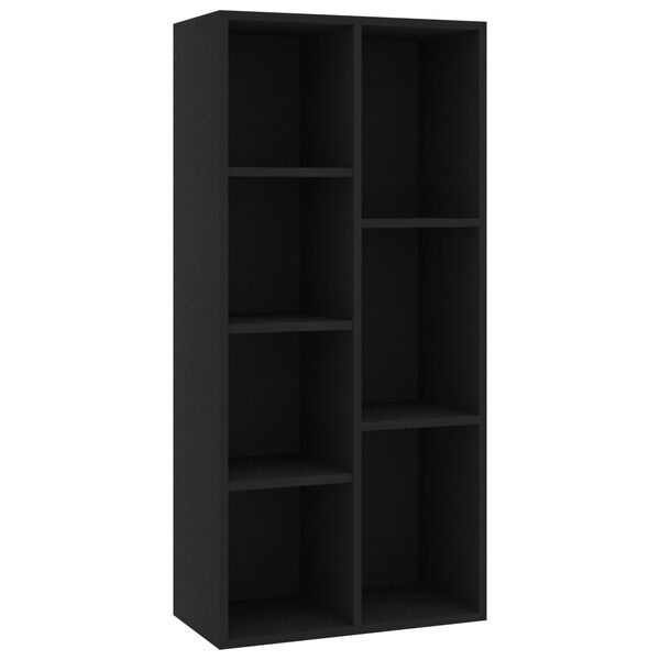 vidaXL Book Cabinet Black 50x25x106 cm Engineered Wood
