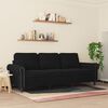 vidaXL 3-Seater Sofa Black 180 cm Velvet