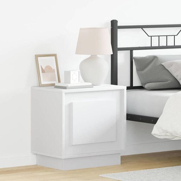 vidaXL Bedside Cabinet 2 pcs White 44 x 34.5 x 45 cm Engineered Wood