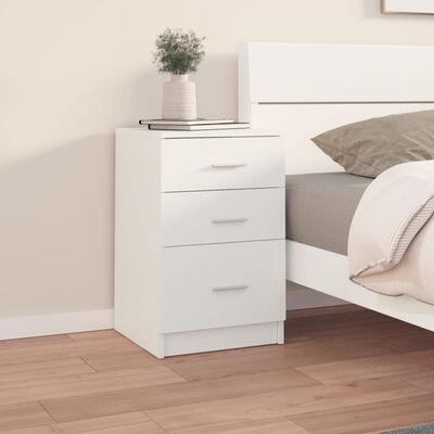 vidaXL Bed Cabinet White 40x40x63 cm Engineered Wood
