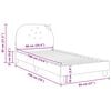 vidaXL Children's Bed Frame with Headboard Pink 90 x 190 cm Velvet