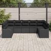 vidaXL Garden Sofa Set Black Poly Rattan