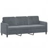vidaXL 3 Piece Sofa Set Dark Grey Velvet