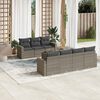 vidaXL 8 Piece Garden Sofa Set with Cushions Grey Poly Rattan