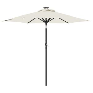 vidaXL Garden Parasol with Steel Pole White 225x225x212 cm