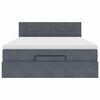 vidaXL Ottoman Bed with Mattress Dark Grey Double Velvet