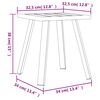 vidaXL Garden Table Anthracite 34x34x38 cm Steel