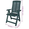 vidaXL Reclining Garden Chairs 6 pcs Plastic Green