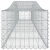 vidaXL Arched Gabion Baskets 8 pcs 400x50x40/60 cm Galvanised Iron