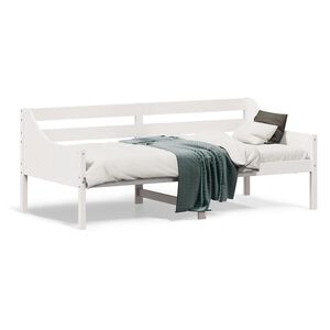 vidaXL Day Bed without Mattress White 90x190 cm Solid Wood Pine