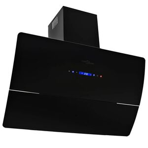 vidaXL Wall Mounted Range Hood Stainless Steel 756 m&sup3;/h 90 cm Black