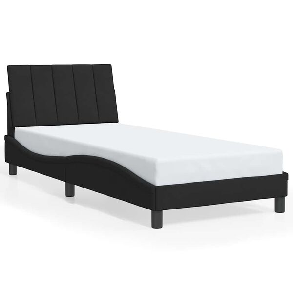 vidaXL Bed Frame without Mattress "Hanko" Black 90x190 cm Velvet
