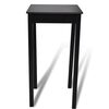 Bar Table with 2pcs Bar Chairs Black