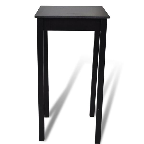 Bar Table with 2pcs Bar Chairs Black