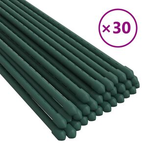 vidaXL Garden Plant Stakes 30 pcs Green 90 cm Steel