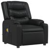 vidaXL Massage Recliner Chair Black Faux Leather