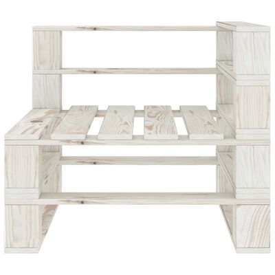 vidaXL 7 Piece Garden Pallet Lounge Set Wood White