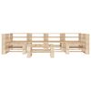vidaXL 7 Piece Garden Pallets Lounge Set Wood