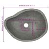vidaXL Basin River Stone Oval (37-46)x(29-36) cm