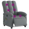 vidaXL Electric Massage Recliner Chair Dark Grey Fabric