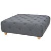 vidaXL Pouffe Fabric 80x80x30 cm Dark Grey