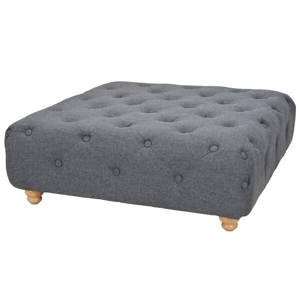 vidaXL Pouffe Fabric 80x80x30 cm Dark Grey
