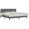 vidaXL Bed Frame with Headboard Dark Grey 180 x 200 cm Velvet