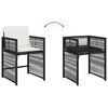 vidaXL 9 Piece Garden Dining Set with Cushions Black Poly Rattan