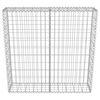 vidaXL Gabion Wall with Covers Galvanised Steel 100x20x100 cm