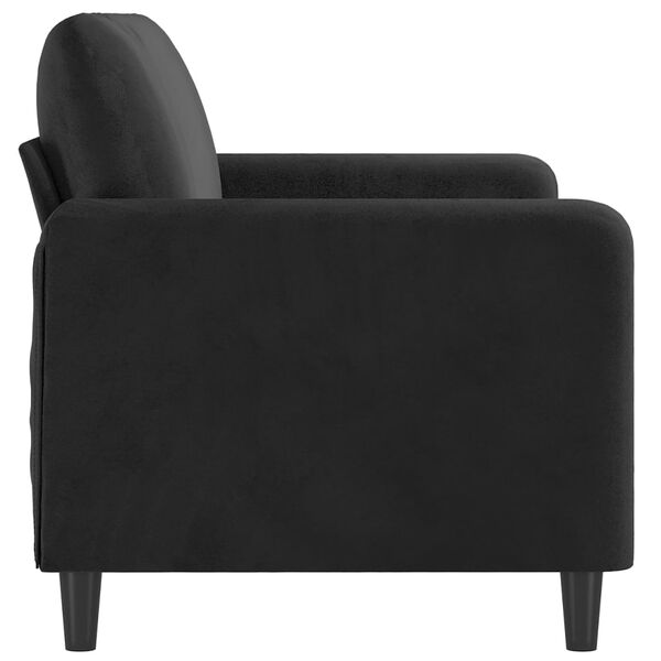 vidaXL 2-Seater Sofa Black 140 cm Velvet