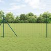 vidaXL Fence with Post Green 1.2 x 10 m Steel