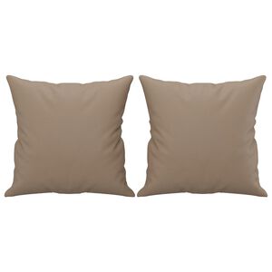 vidaXL Throw Pillows 2 pcs Cappuccino 40x40 cm Faux Leather