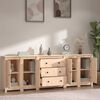 vidaXL Sideboard 230x35x80 cm Solid Wood Pine