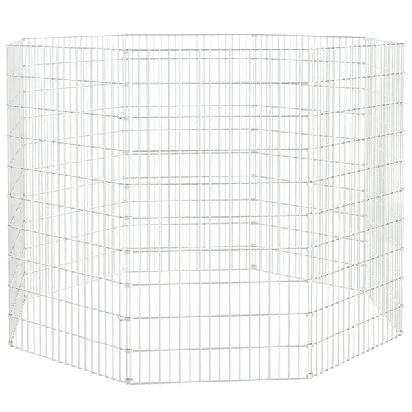 vidaXL Free Range Animal Enclosure 8-Panel 54x100 cm Galvanised Iron