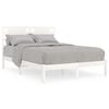 vidaXL Bed Frame without Mattress White 135x190 cm Double Solid Wood