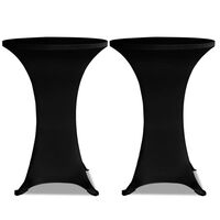 Standing Table Cover Ø60cm Black Stretch 2 pcs