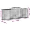 vidaXL Arched Gabion Basket 300x50x100/120 cm Galvanised Iron