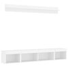 vidaXL 5 Piece TV Wall Units with LED White Engineered Wood