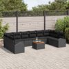 vidaXL Garden Sofa Set 11 pcs Black