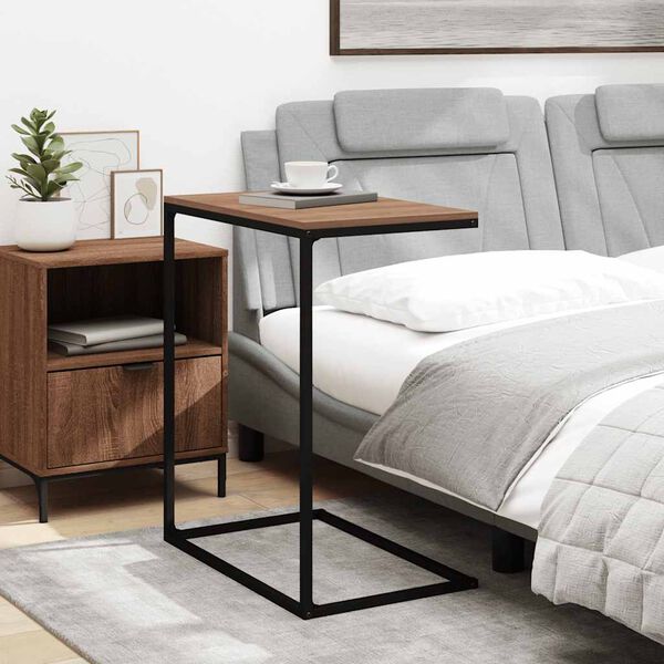 vidaXL Side Table Black 55x35x66 cm Engineered Wood