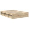 vidaXL Bed Frame without Mattress Sonoma Oak 150x200 cm King Size King Size
