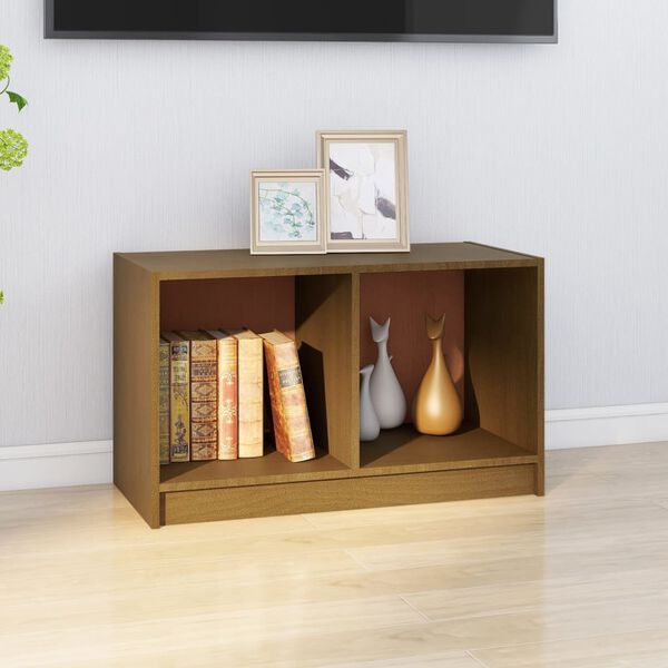 vidaXL TV Cabinet Honey Brown 70x33x42 cm Solid Pinewood