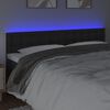 vidaXL LED Headboard Black 160 cm Faux Leather
